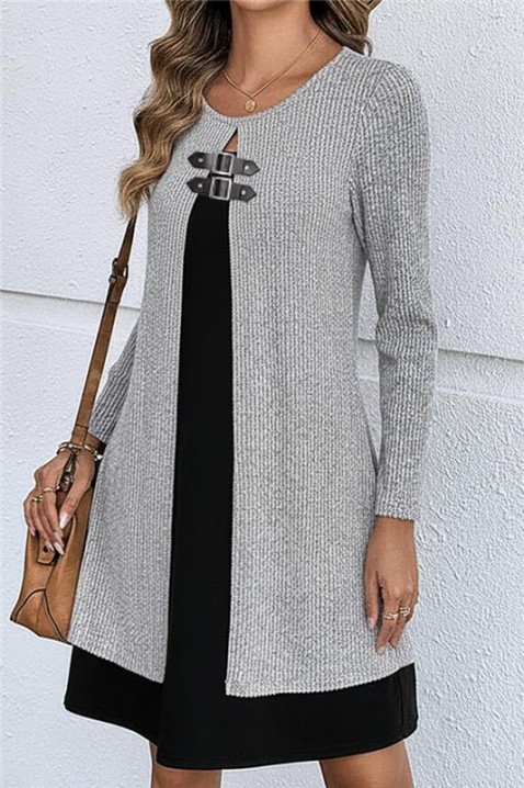 Φόρεμα LIKRENA, Χρώμα: γκρι, IVET.EU - Εκπτώσεις έως -80%