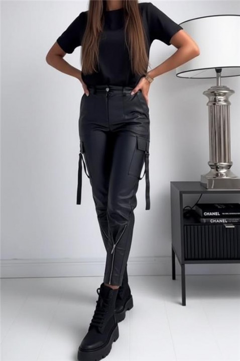 Παντελόνι SILINZA BLACK, Χρώμα: μαύρο, IVET.EU - Εκπτώσεις έως -80%