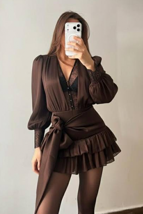 Ολόσωμη φόρμα YANITSA BROWN, Χρώμα: καφέ, IVET.EU - Εκπτώσεις έως -80%