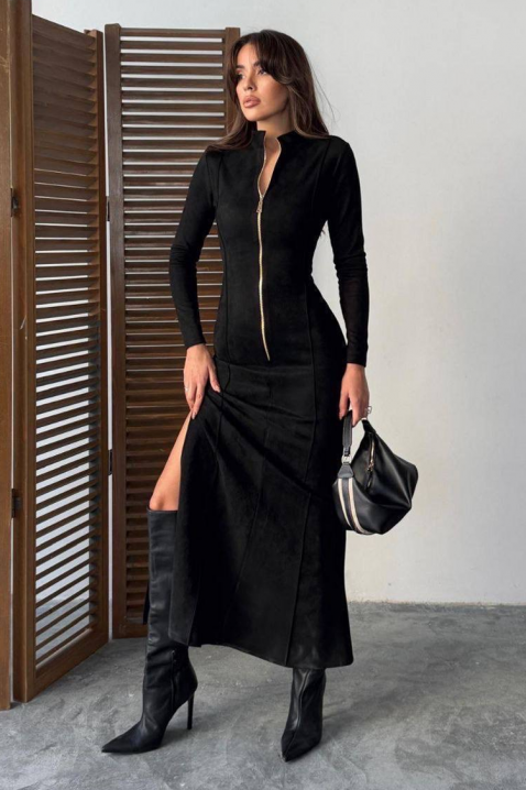 Φόρεμα PROMENFA BLACK, Χρώμα: μαύρο, IVET.EU - Εκπτώσεις έως -80%