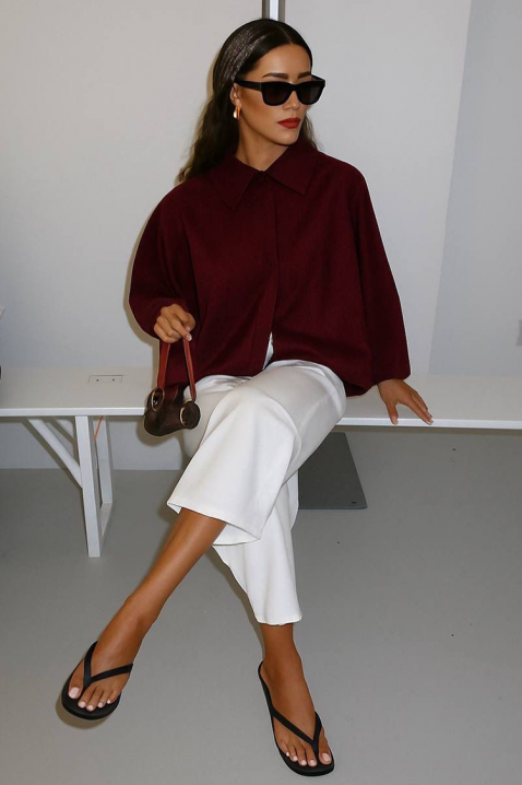 Γυναικείο πουκάμισο DERMINZA BORDO, Χρώμα: μπορντό, IVET.EU - Εκπτώσεις έως -80%