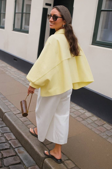 Γυναικείο πουκάμισο DERMINZA YELLOW, Χρώμα: κίτρινο, IVET.EU - Εκπτώσεις έως -80%