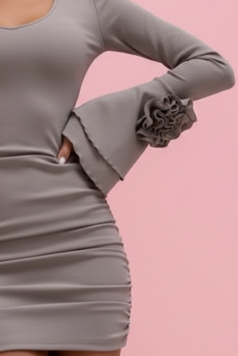 Φόρεμα FLEROLZA GREY, Χρώμα: γκρι, IVET.EU - Εκπτώσεις έως -80%