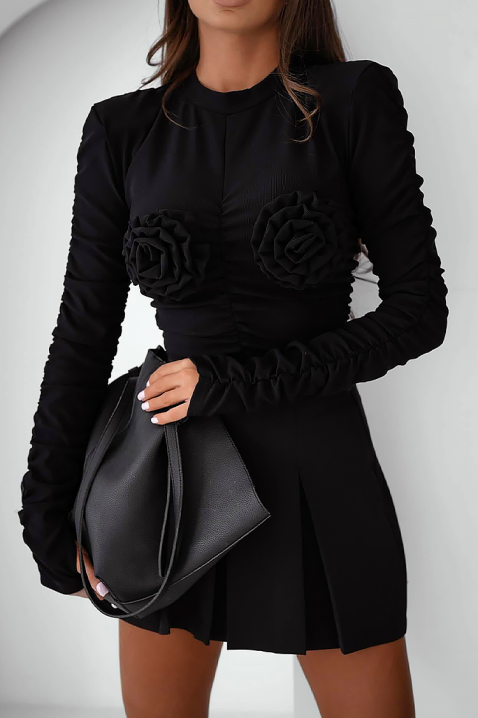 Γυναικεία μπλούζα LUDBELDA BLACK, Χρώμα: μαύρο, IVET.EU - Εκπτώσεις έως -80%