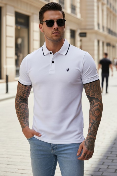 Ανδρικό μπλουζάκι MORIFO WHITE, Χρώμα: άσπρο, IVET.EU - Εκπτώσεις έως -80%