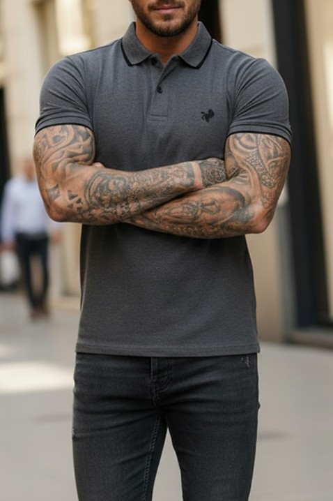 Ανδρικό μπλουζάκι MORIFO GRAFIT, Χρώμα: γραφίτης, IVET.EU - Εκπτώσεις έως -80%