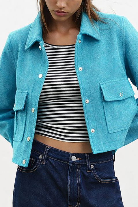 Μπουφάν ZRAVELDA TURQUA, Χρώμα: τυρκουάζ, IVET.EU - Εκπτώσεις έως -80%