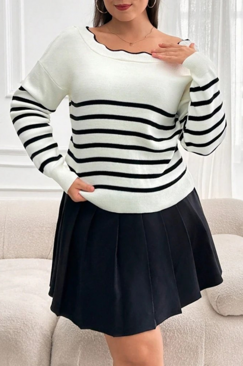 Πουλόβερ ZERNELDA, Χρώμα: άσπρο, IVET.EU - Εκπτώσεις έως -80%