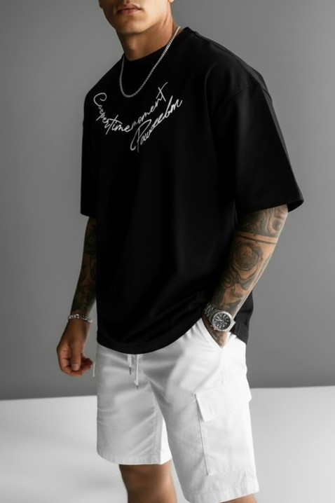 Ανδρικό μπλουζάκι MIHROLO BLACK, Χρώμα: μαύρο, IVET.EU - Εκπτώσεις έως -80%