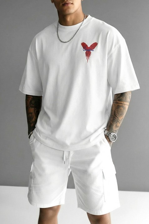 Ανδρικό μπλουζάκι PRIZO WHITE, Χρώμα: άσπρο, IVET.EU - Εκπτώσεις έως -80%