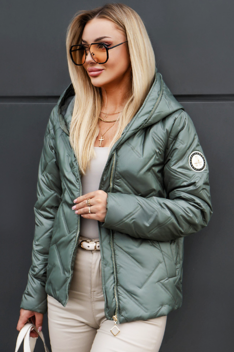 Μπουφάν ADAMELZA KHAKI, Χρώμα: χακί, IVET.EU - Εκπτώσεις έως -80%