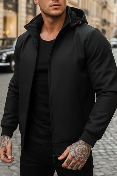 Ανδρικό μπουφάν ROBIKO BLACK, Χρώμα: μαύρο, IVET.EU - Εκπτώσεις έως -80%