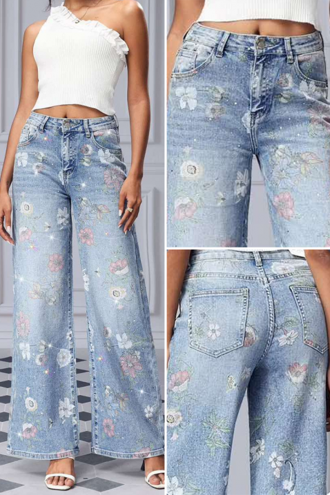 Τζιν EDELVENZA, Χρώμα: Γαλάζιο, IVET.EU - Εκπτώσεις έως -80%