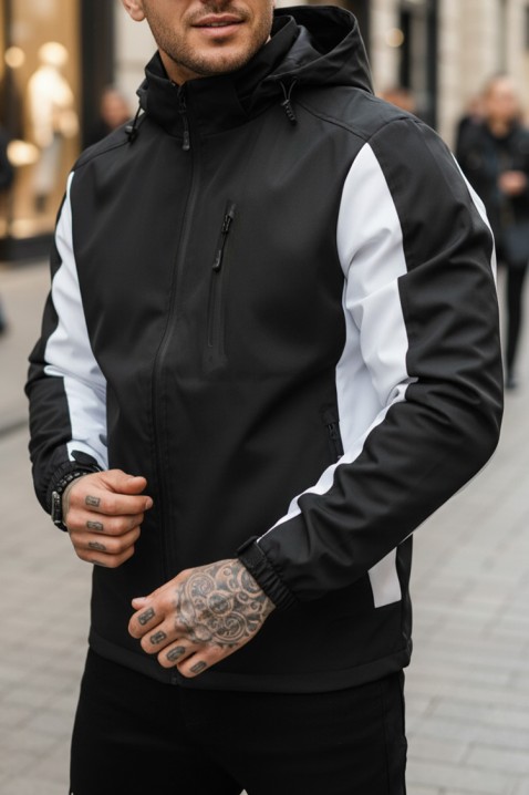 Ανδρικό μπουφάν NIMONO BLACK, Χρώμα: μαύρο, IVET.EU - Εκπτώσεις έως -80%