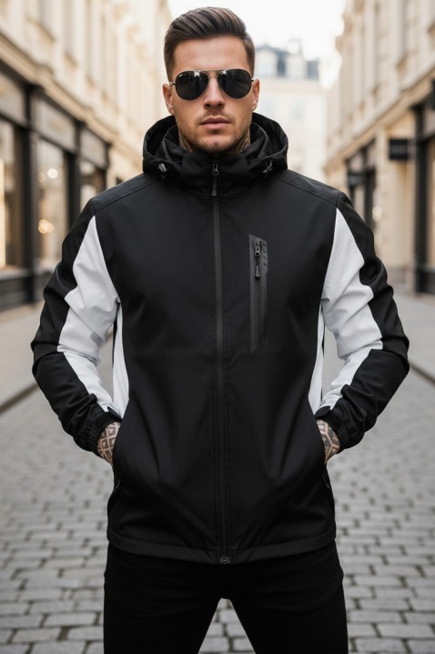 Ανδρικό μπουφάν NIMONO BLACK, Χρώμα: μαύρο, IVET.EU - Εκπτώσεις έως -80%