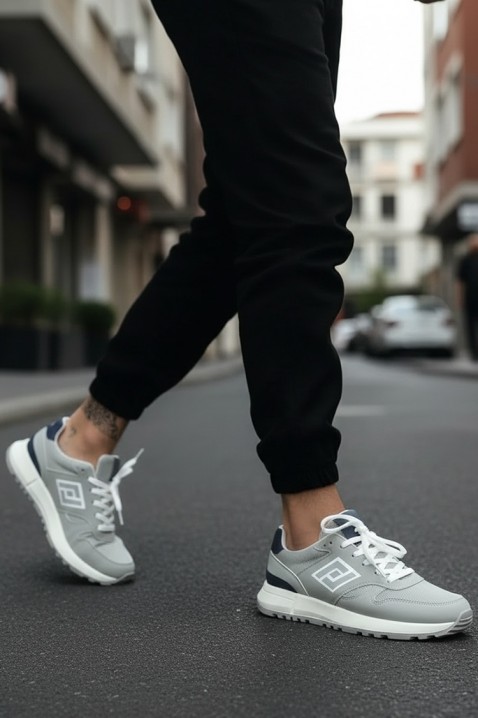 Ανδρικά παπούτσια TELFORO GREY, Χρώμα: γκρι, IVET.EU - Εκπτώσεις έως -80%