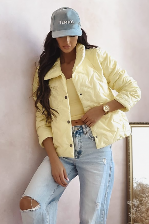 Μπουφάν KRONELZA YELLOW, Χρώμα: κίτρινο, IVET.EU - Εκπτώσεις έως -80%