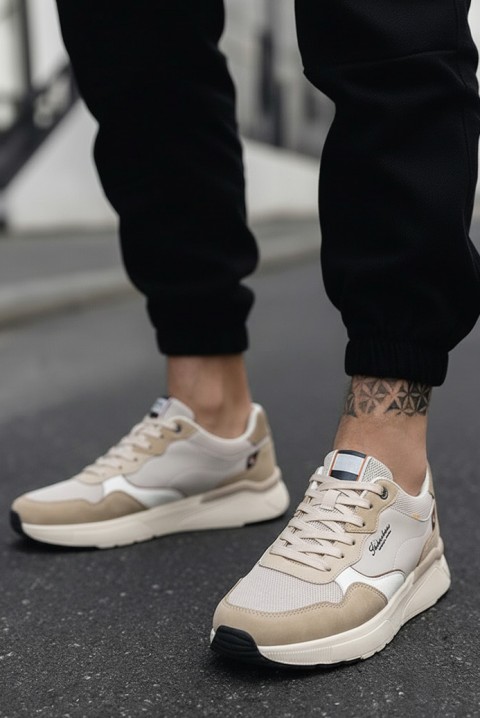 Ανδρικά παπούτσια HROMOZ BEIGE, Χρώμα: μπεζ, IVET.EU - Εκπτώσεις έως -80%