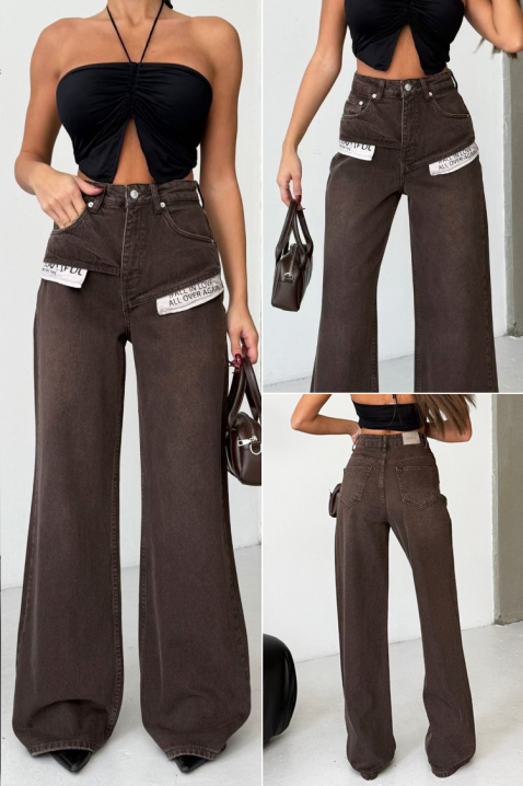 Τζιν MARSENA, Χρώμα: καφέ, IVET.EU - Εκπτώσεις έως -80%