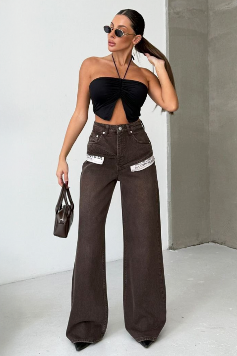 Τζιν MARSENA, Χρώμα: καφέ, IVET.EU - Εκπτώσεις έως -80%