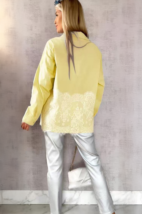 Γυναικείο πουκάμισο GLEDROLZA YELLOW, Χρώμα: κίτρινο, IVET.EU - Εκπτώσεις έως -80%