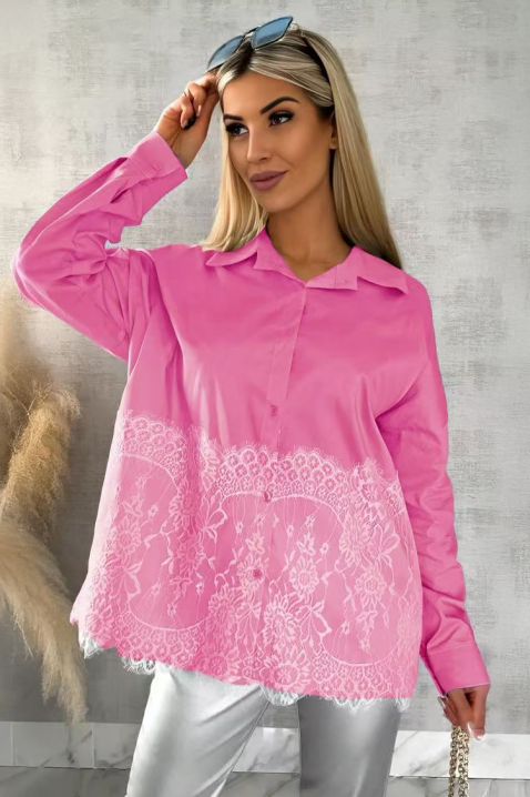 Γυναικείο πουκάμισο GLEDROLZA PINK, Χρώμα: ροζ, IVET.EU - Εκπτώσεις έως -80%