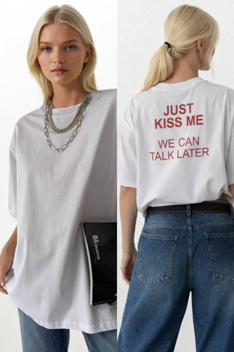 Κοντομάνικο μπλουζάκι JIMONZA WHITE, Χρώμα: άσπρο, IVET.EU - Εκπτώσεις έως -80%