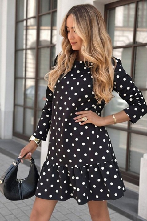 Φόρεμα FIOVERA BLACK, Χρώμα: μαύρο, IVET.EU - Εκπτώσεις έως -80%