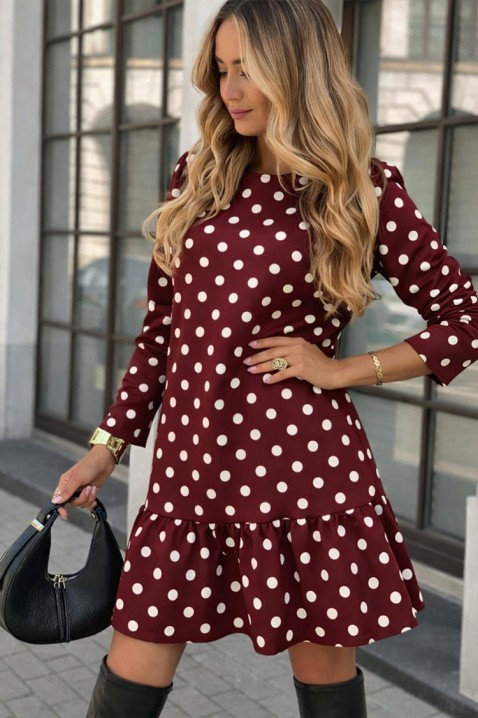 Φόρεμα FIOVERA BORDO, Χρώμα: μπορντό, IVET.EU - Εκπτώσεις έως -80%