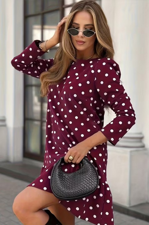 Φόρεμα FIOVERA BORDO, Χρώμα: μπορντό, IVET.EU - Εκπτώσεις έως -80%