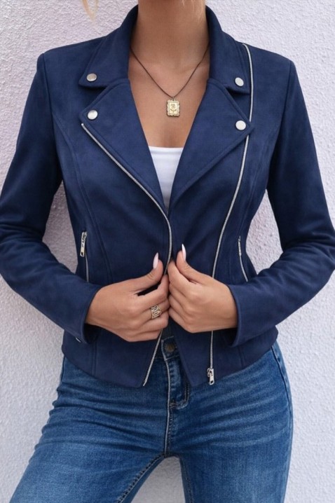 Μπουφάν JESIKANDRA BLUE, Χρώμα: μπλε, IVET.EU - Εκπτώσεις έως -80%