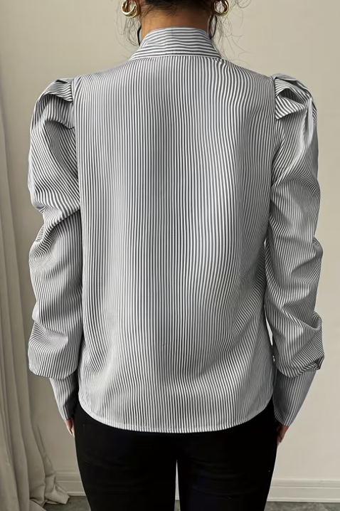 Γυναικείο πουκάμισο ZAROLVA GREY, Χρώμα: γκρι, IVET.EU - Εκπτώσεις έως -80%