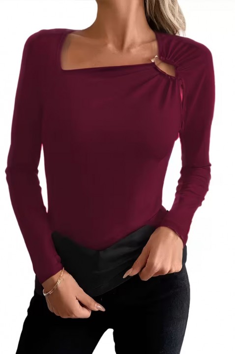 Γυναικεία μπλούζα ZENDILZA, Χρώμα: μπορντό, IVET.EU - Εκπτώσεις έως -80%