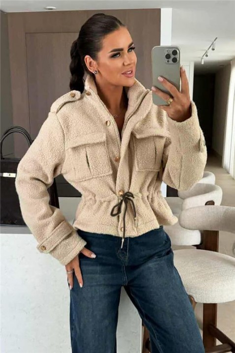 Μπουφάν SIGNOLDA ECRU, Χρώμα: εκρού, IVET.EU - Εκπτώσεις έως -80%