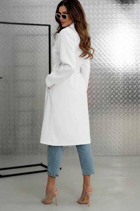 Παλτό MORXEDA WHITE, Χρώμα: άσπρο, IVET.EU - Εκπτώσεις έως -80%