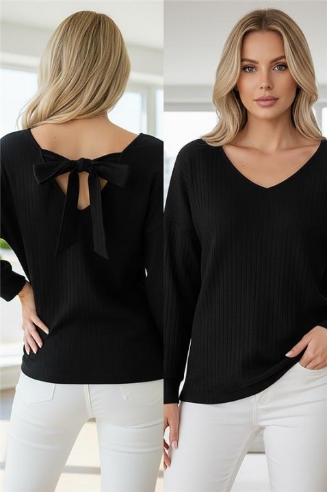 Γυναικεία μπλούζα ERMOLTA BLACK, Χρώμα: μαύρο, IVET.EU - Εκπτώσεις έως -80%