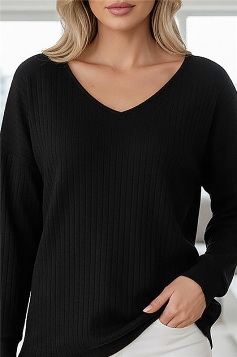 Γυναικεία μπλούζα ERMOLTA BLACK, Χρώμα: μαύρο, IVET.EU - Εκπτώσεις έως -80%