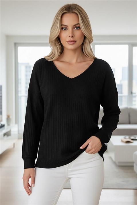 Γυναικεία μπλούζα ERMOLTA BLACK, Χρώμα: μαύρο, IVET.EU - Εκπτώσεις έως -80%