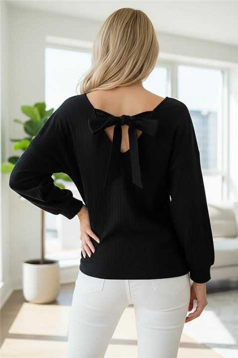 Γυναικεία μπλούζα ERMOLTA BLACK, Χρώμα: μαύρο, IVET.EU - Εκπτώσεις έως -80%