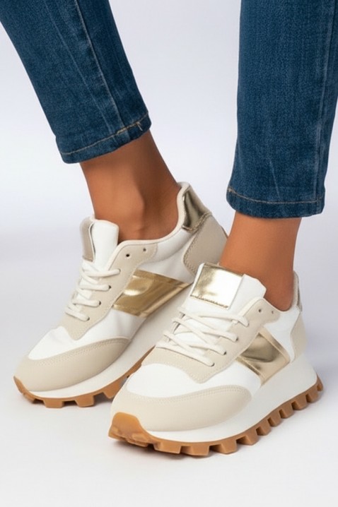 Γυναικεία παπούτσια ORNABELZA GOLDEN, Χρώμα: χρυσαφί, IVET.EU - Εκπτώσεις έως -80%