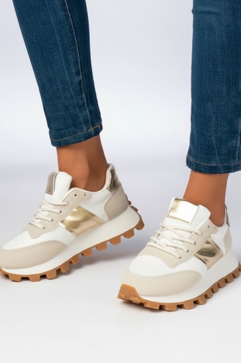 Γυναικεία παπούτσια ORNABELZA GOLDEN, Χρώμα: χρυσαφί, IVET.EU - Εκπτώσεις έως -80%