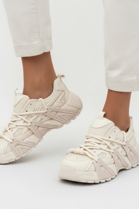 Γυναικεία παπούτσια VELVERZA ECRU, Χρώμα: εκρού, IVET.EU - Εκπτώσεις έως -80%