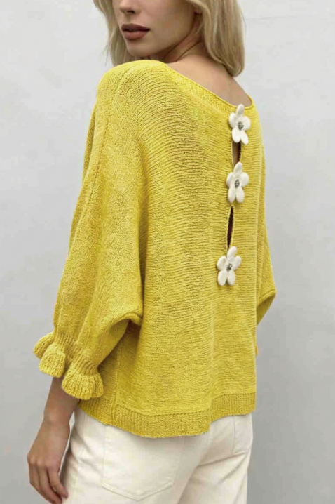 Πουλόβερ DARVOLA YELLOW, Χρώμα: κίτρινο, IVET.EU - Εκπτώσεις έως -80%