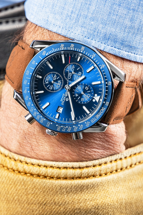 Ανδρικό ρολόι Giewont Chronograph Sapphire Blue, Χρώμα: μπλε, IVET.EU - Εκπτώσεις έως -80%