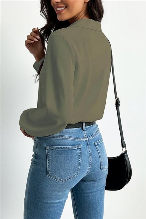 Γυναικεία μπλούζα MIOHEZA KHAKI, Χρώμα: χακί, IVET.EU - Εκπτώσεις έως -80%