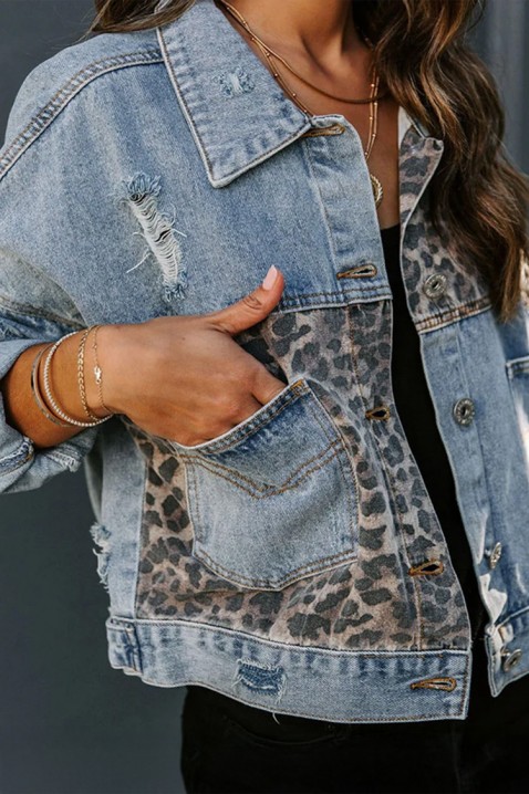 Τζιν μπουφάν SUPERVILZA, Χρώμα: Γαλάζιο, IVET.EU - Εκπτώσεις έως -80%