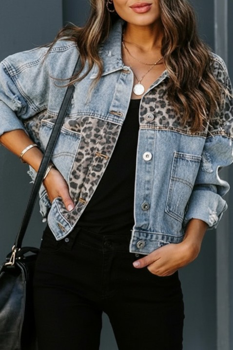 Τζιν μπουφάν SUPERVILZA, Χρώμα: Γαλάζιο, IVET.EU - Εκπτώσεις έως -80%