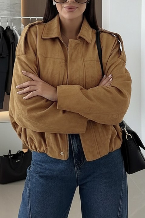 Μπουφάν ZERLENDA CAMEL, Χρώμα: ανοιχτό καφέ, IVET.EU - Εκπτώσεις έως -80%