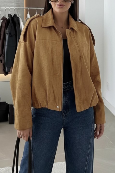 Μπουφάν ZERLENDA CAMEL, Χρώμα: ανοιχτό καφέ, IVET.EU - Εκπτώσεις έως -80%