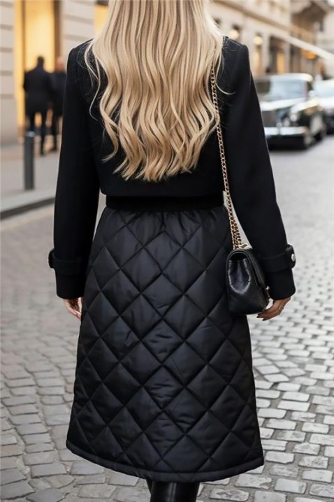 Παλτό KAPITOLZA, Χρώμα: μαύρο, IVET.EU - Εκπτώσεις έως -80%